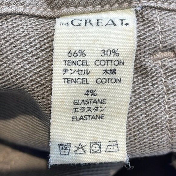 The GREAT. The Skinny Armies Corduroy Pants Beige Size 27 - Picture 10 of 11